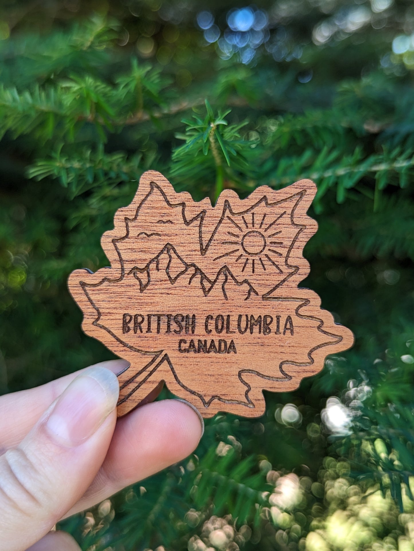 BC Maple Leaf Keychain and Magnet