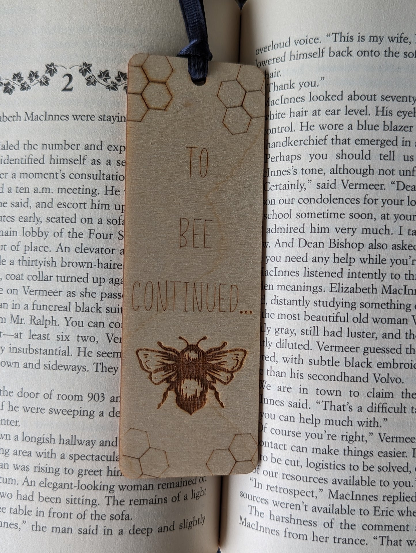 Wooden Bee Bookmark