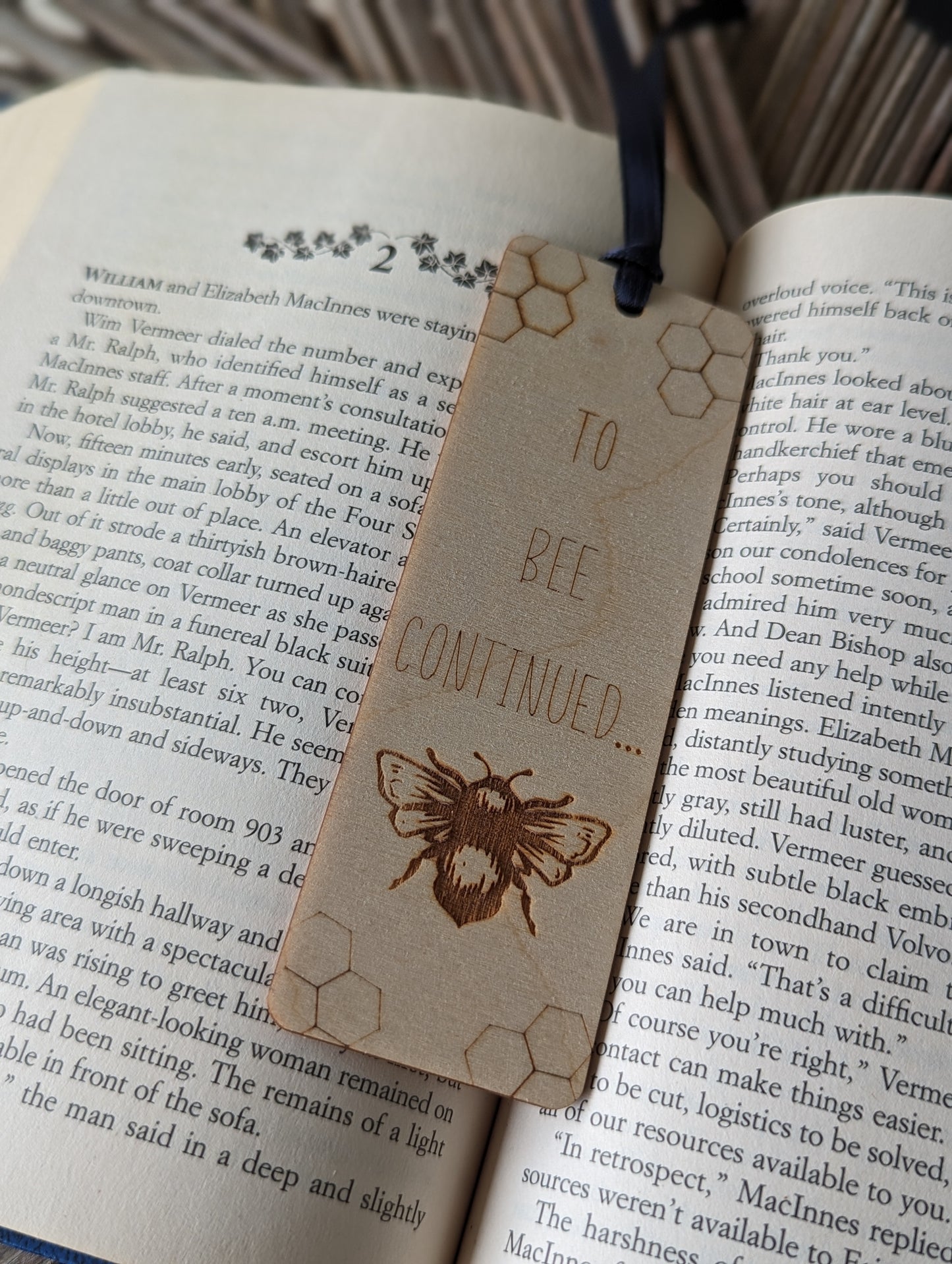 Wooden Bee Bookmark