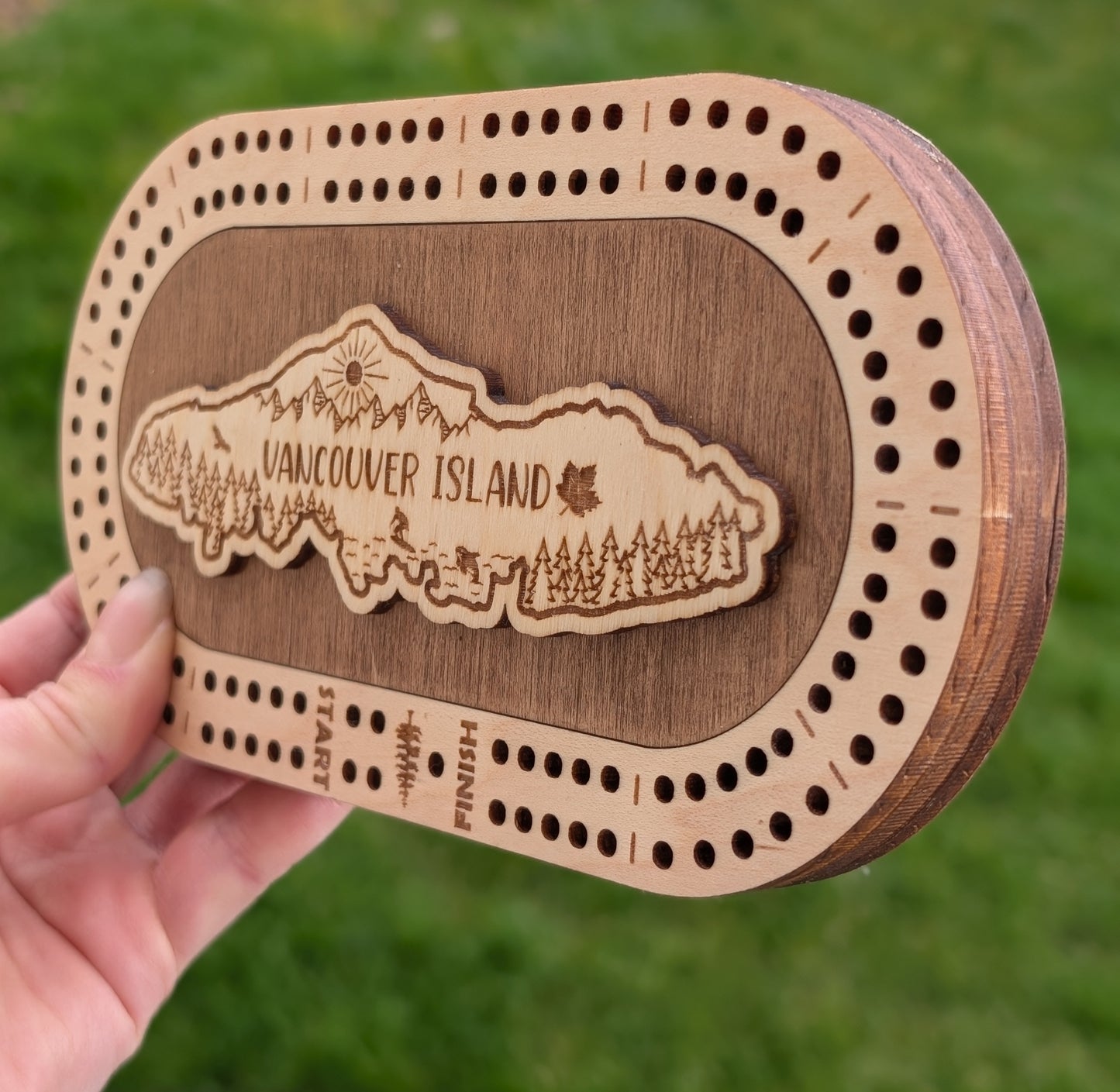 Travel Size Vancouver Island Cribbage Board