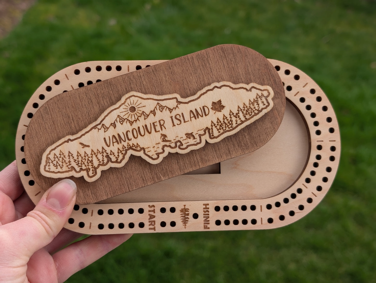 Travel Size Vancouver Island Cribbage Board