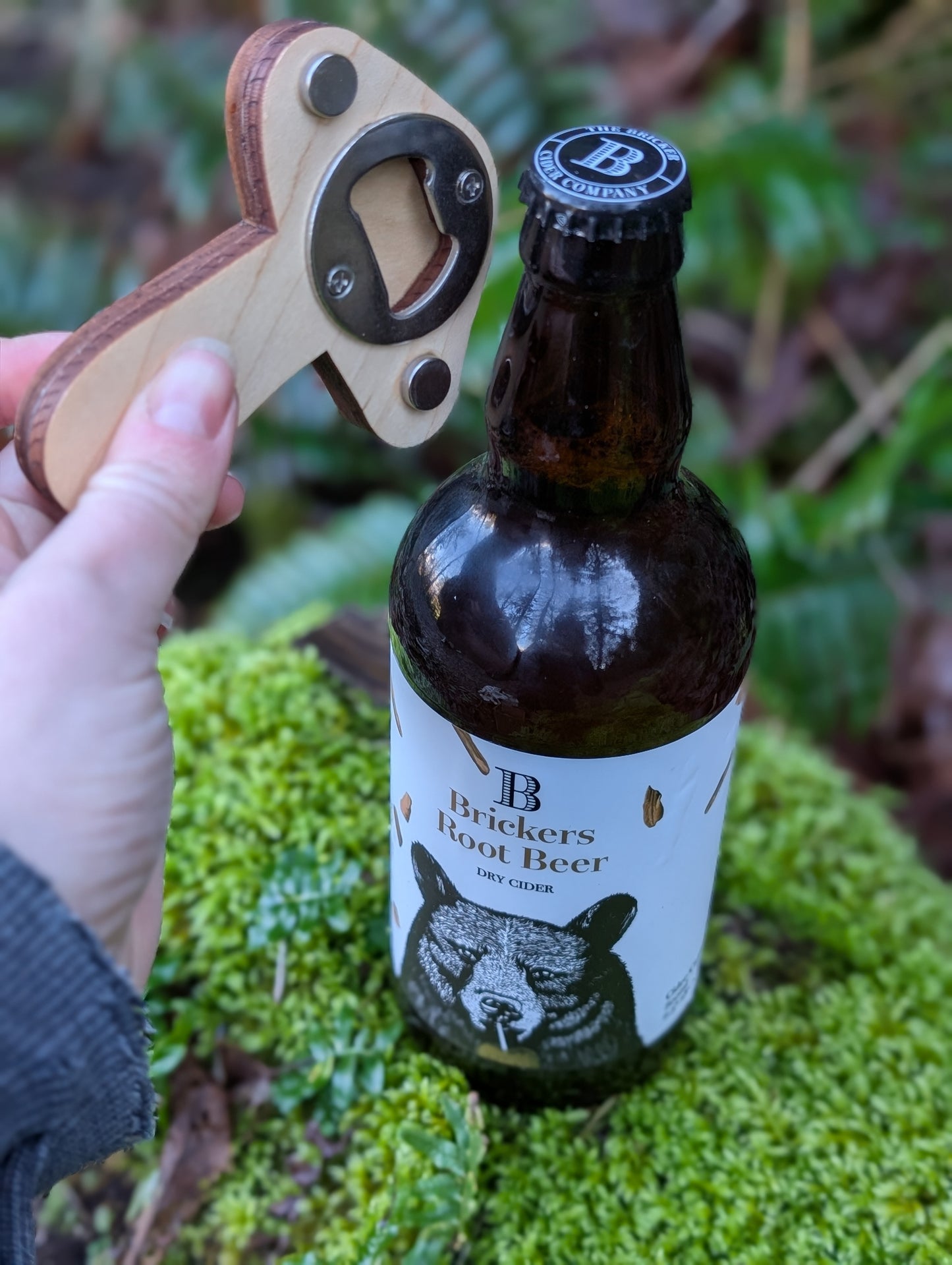 Wooden Mushroom Magnetic Bottle Opener