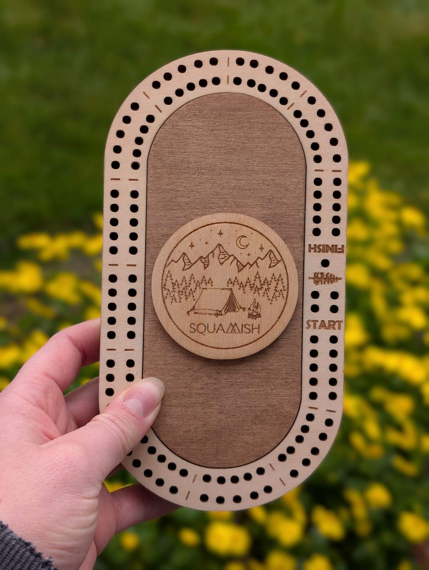 Travel Size Camping Cribbage Board