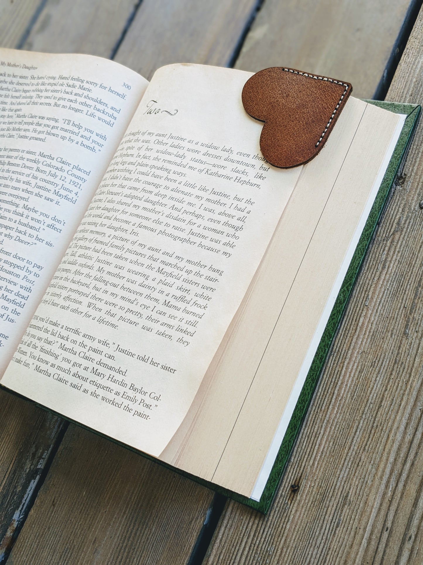 Heart Shaped Leather Bookmark