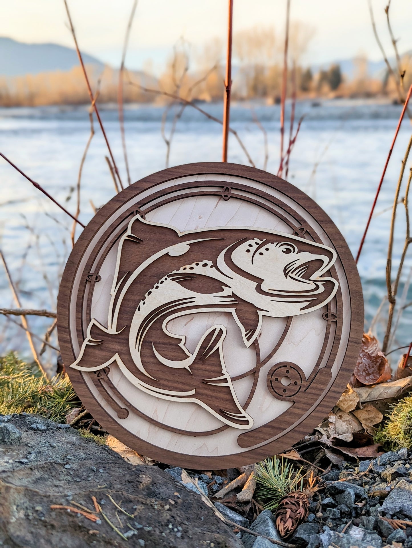 Wooden Fish Sign