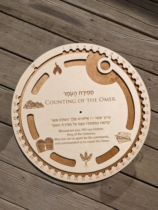 Omer Counter and 10 Commandments Stand