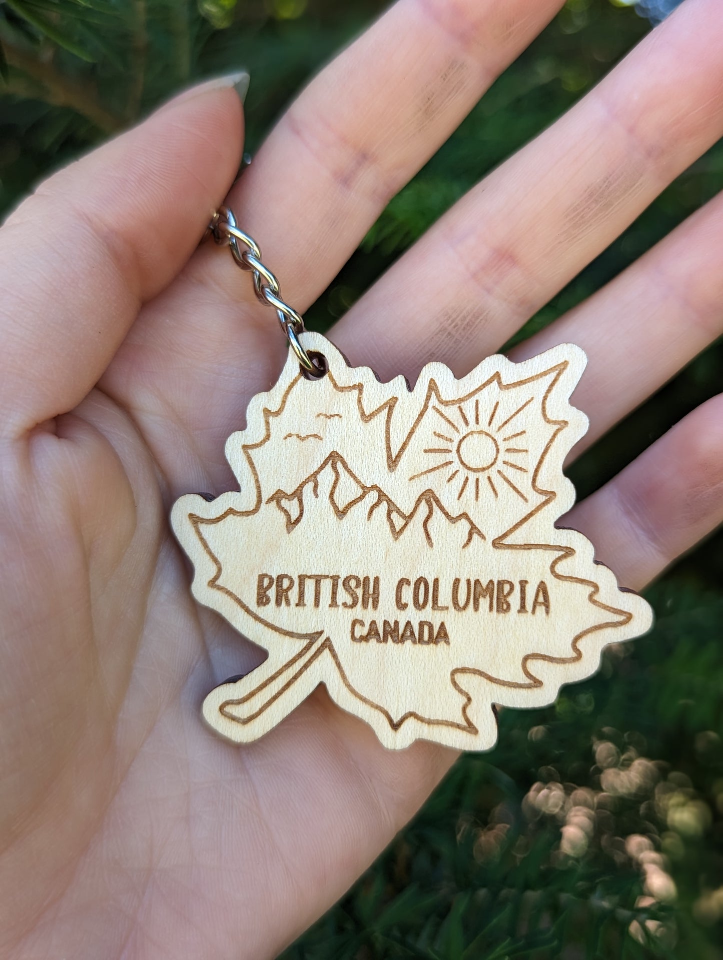 Maple Leaf BC Keychain