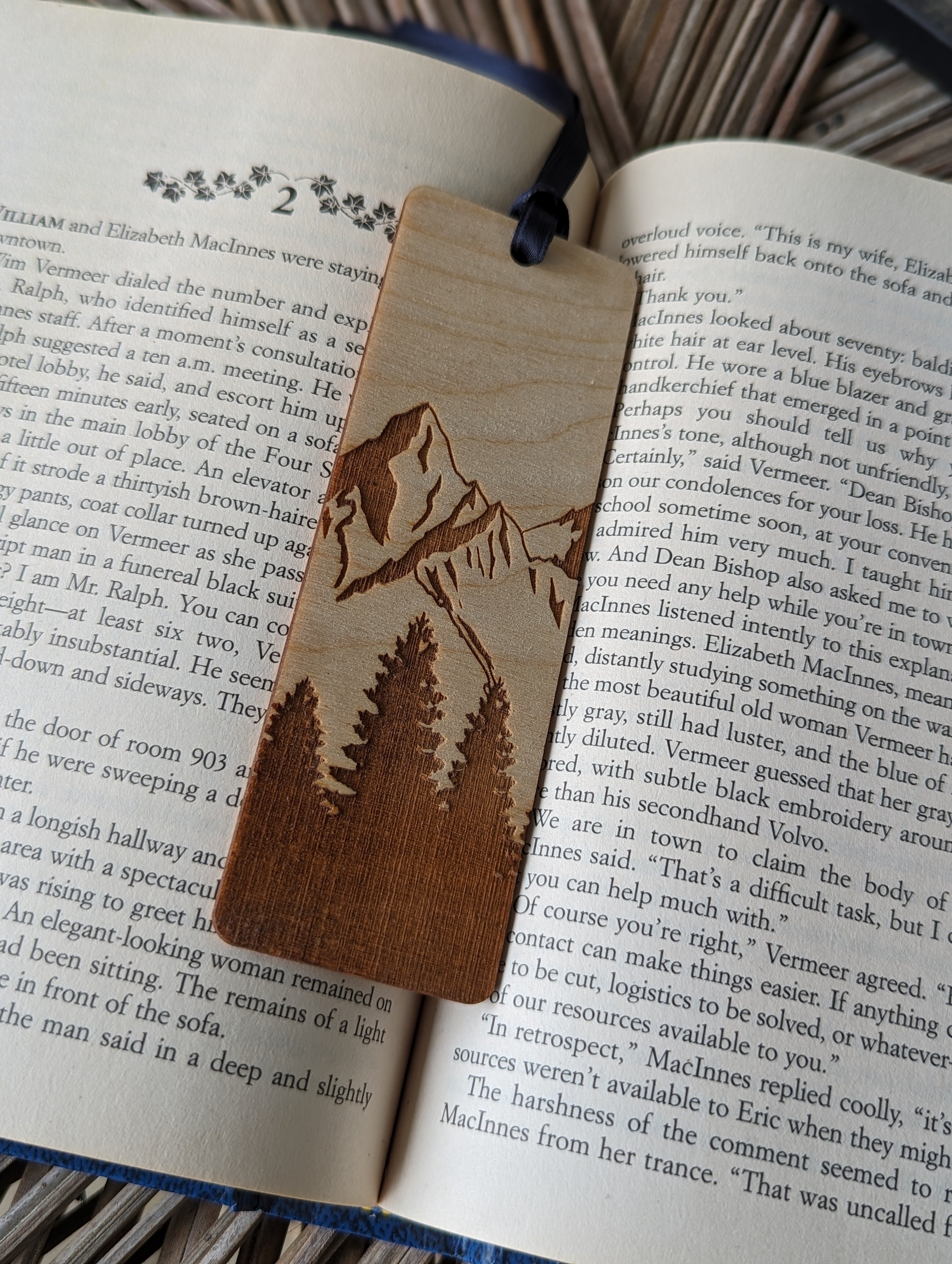 Wooden Mountain Bookmark – Birch & Blaze