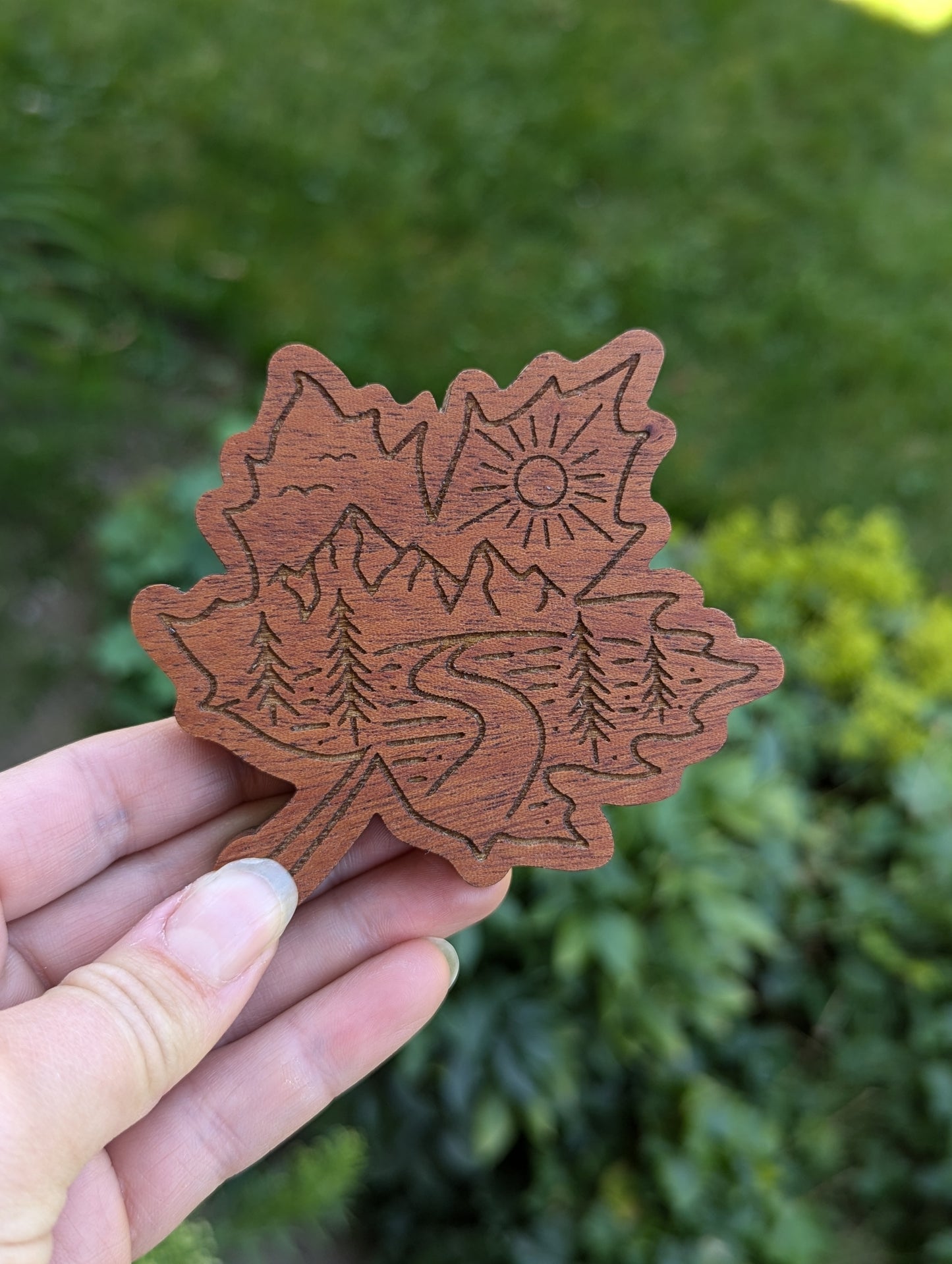 Wooden Maple Leaf Magnetic Bottle Opener