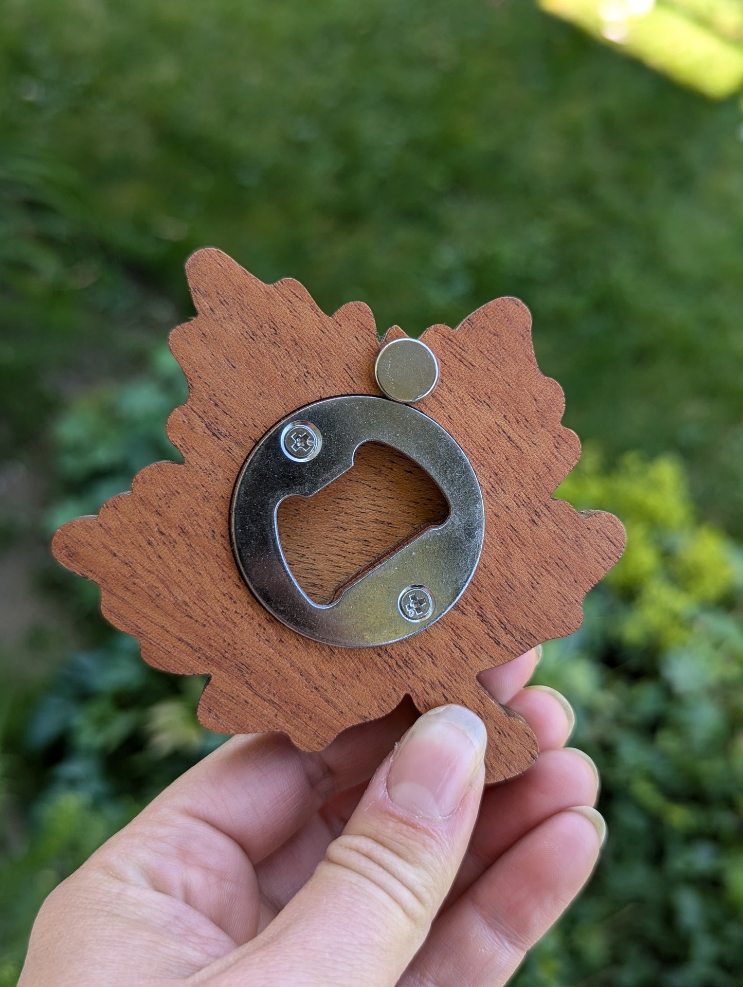 Wooden Maple Leaf Magnetic Bottle Opener