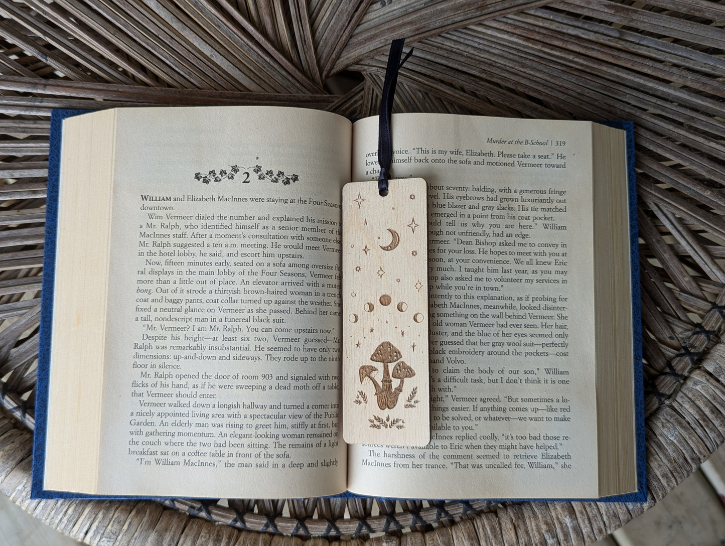 Wooden Mushroom Bookmark
