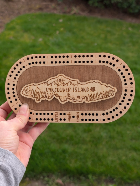 Travel Size Vancouver Island Cribbage Board