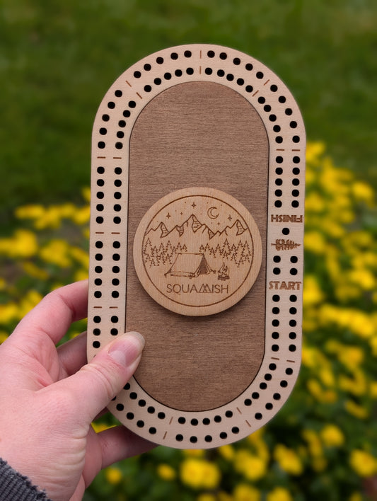 Travel Size Camping Cribbage Board