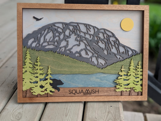 3D Layered Stawamus Chief Art