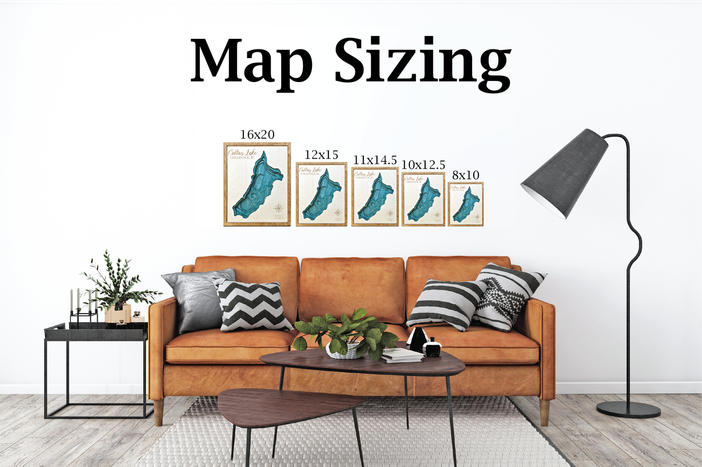 Cultus Lake Wooden Bathymetric Map Map 120.00