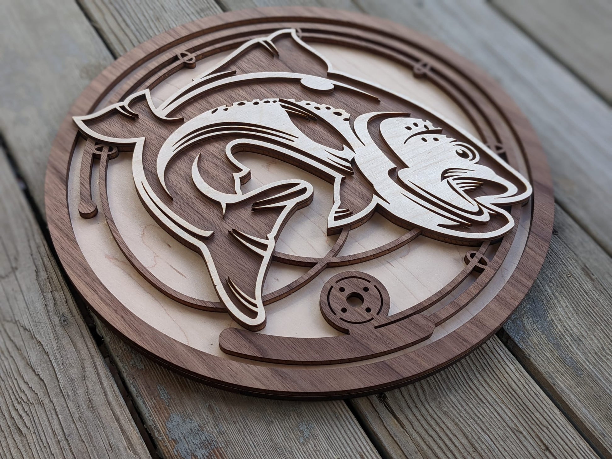 Wooden Fish Sign – Birch & Blaze