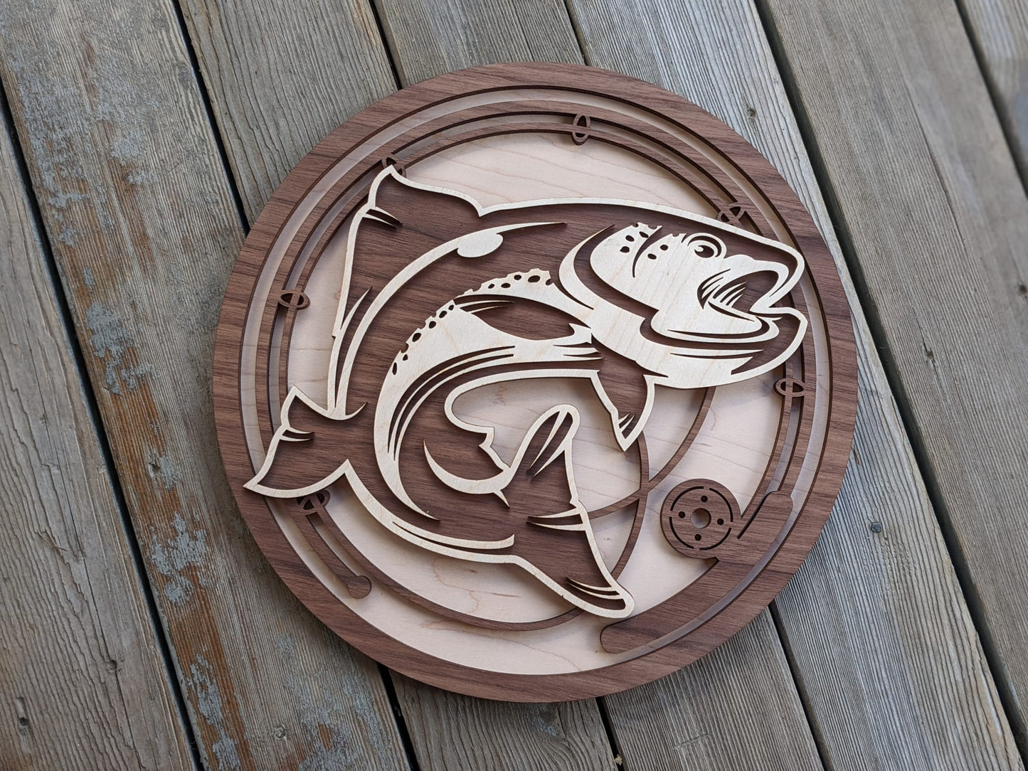 Wooden Fish Sign Artwork 40.00