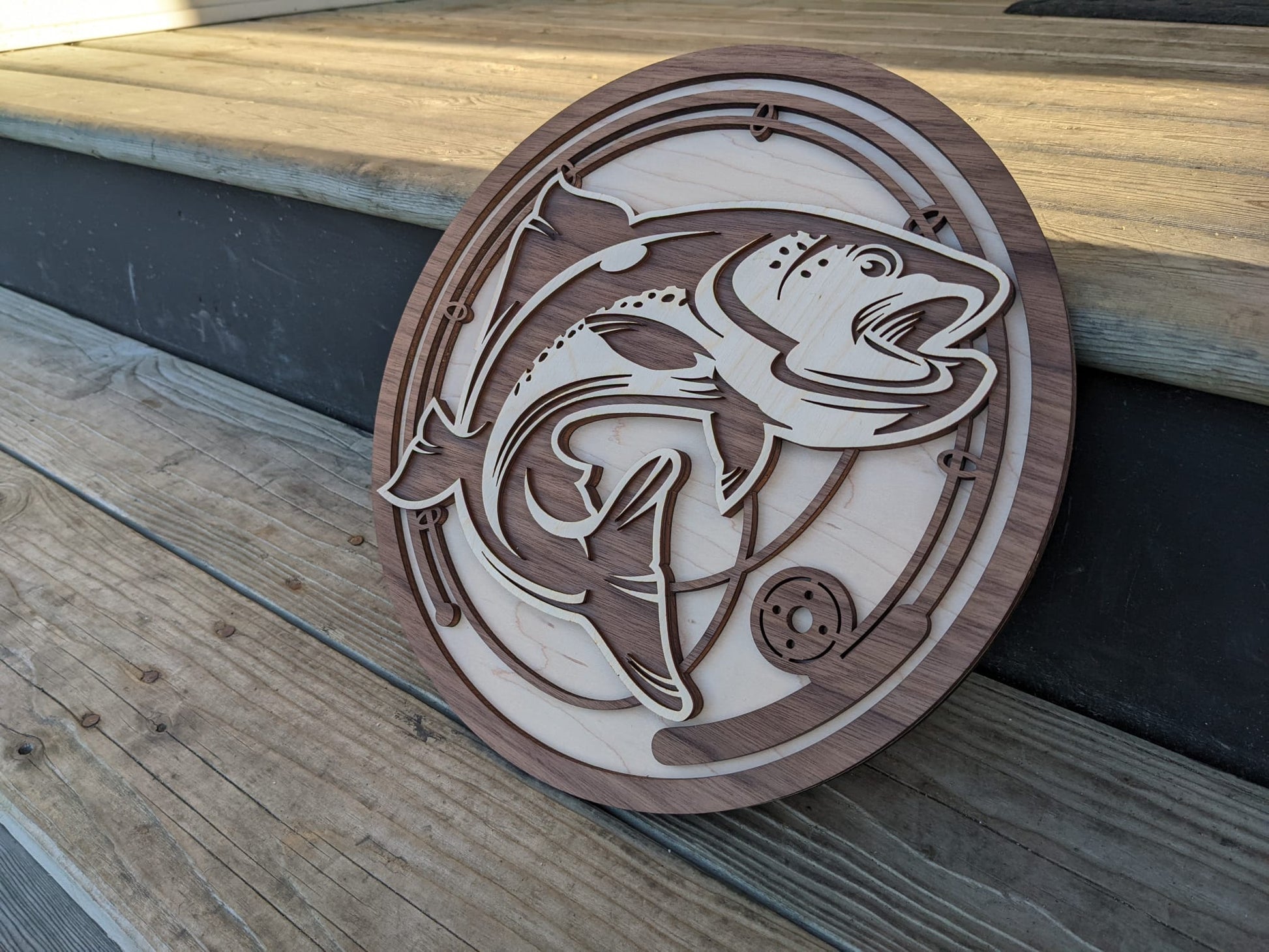 Wooden Fish Sign Artwork 40.00