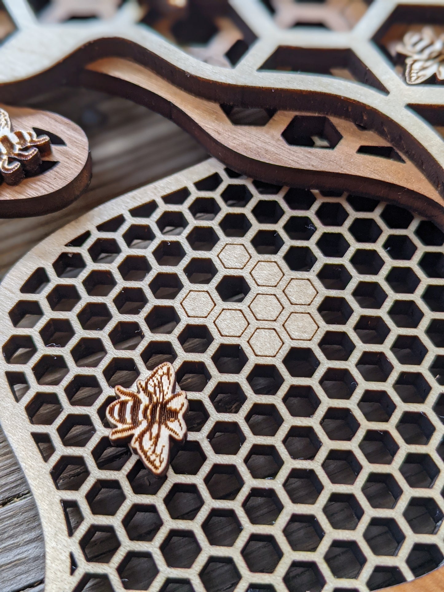 Honeycomb Wall Art Shadow box 60.00