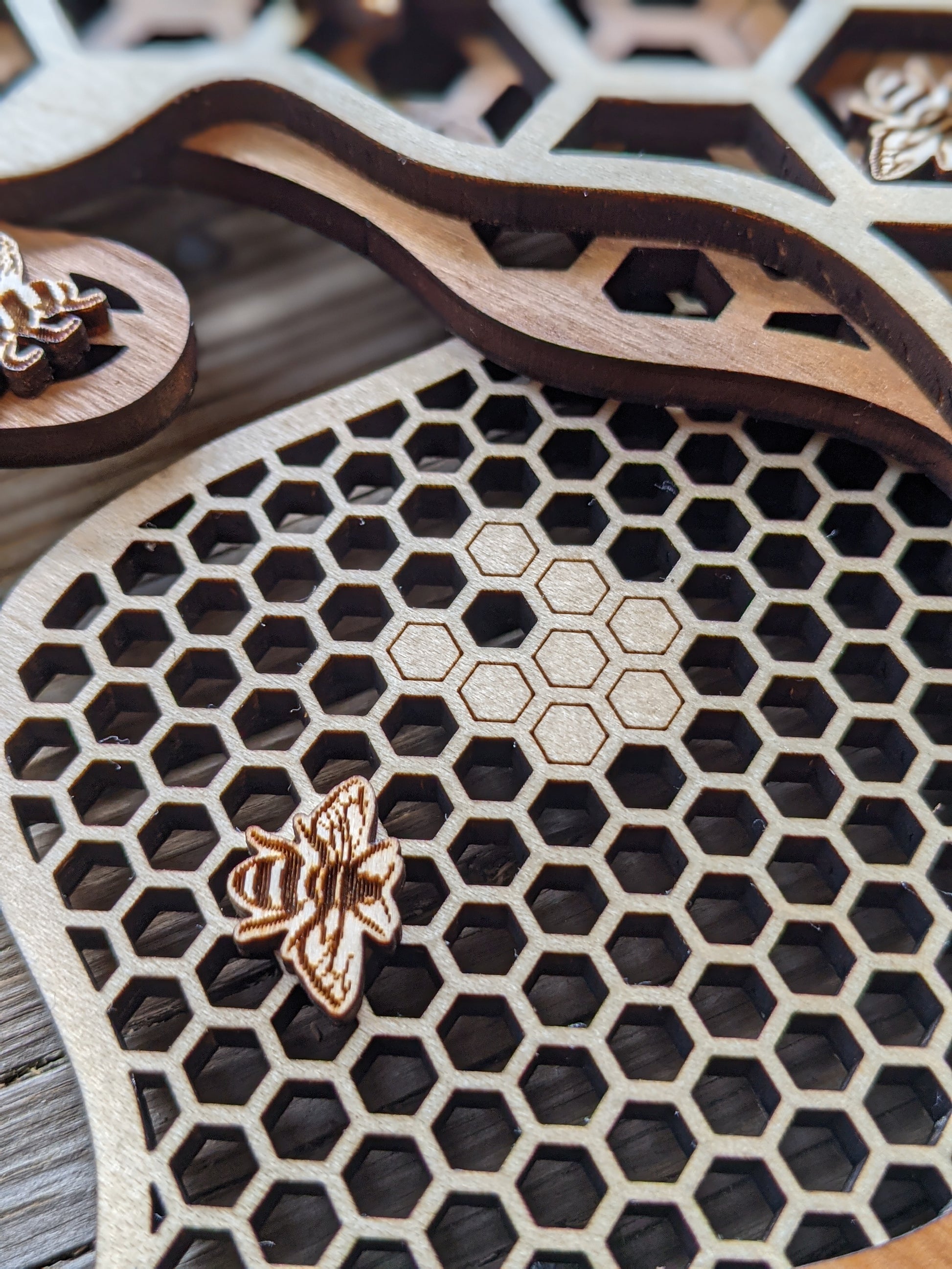 Honeycomb Wall Art Shadow box 60.00