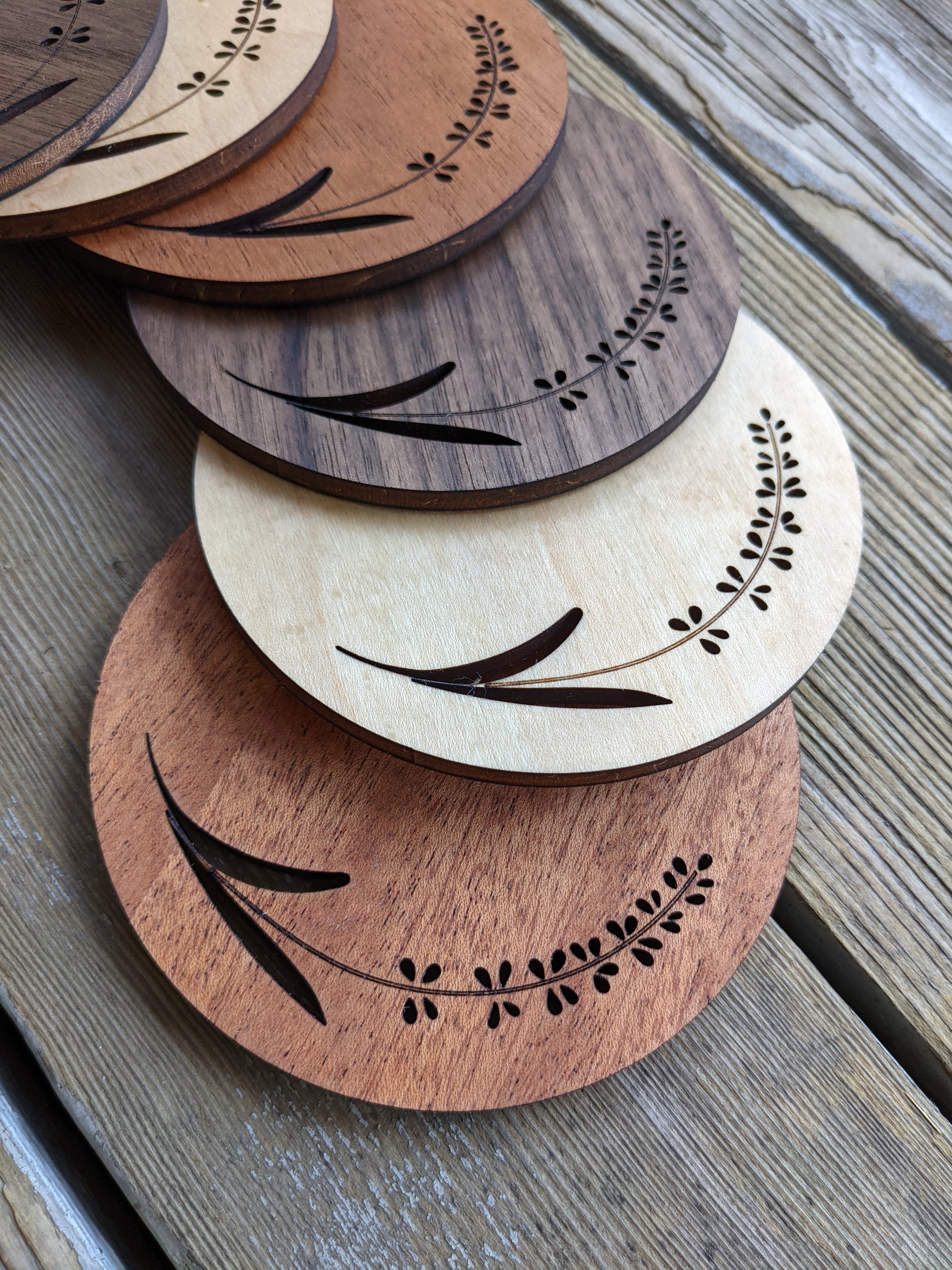 6.00 Lavender Coasters Coaster Chilliwack laser cutting and design