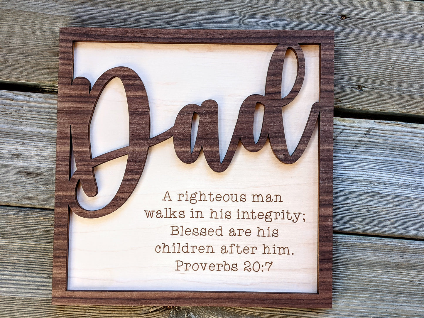 Bible Verse Sign for Dad