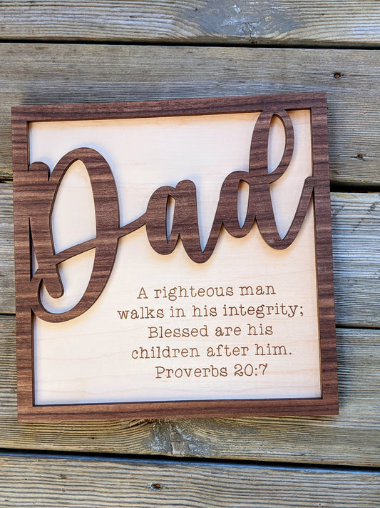 Bible Verse Sign for Dad