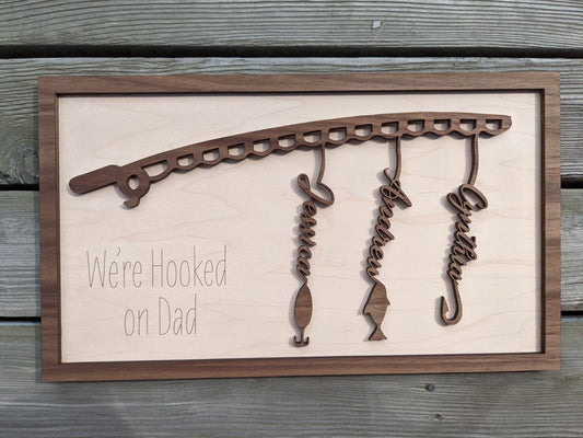 Hooked on Dad fishing sign  45.00