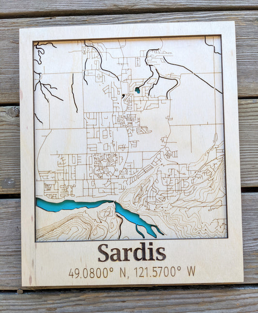 Sardis Wooden Map Map 50.00
