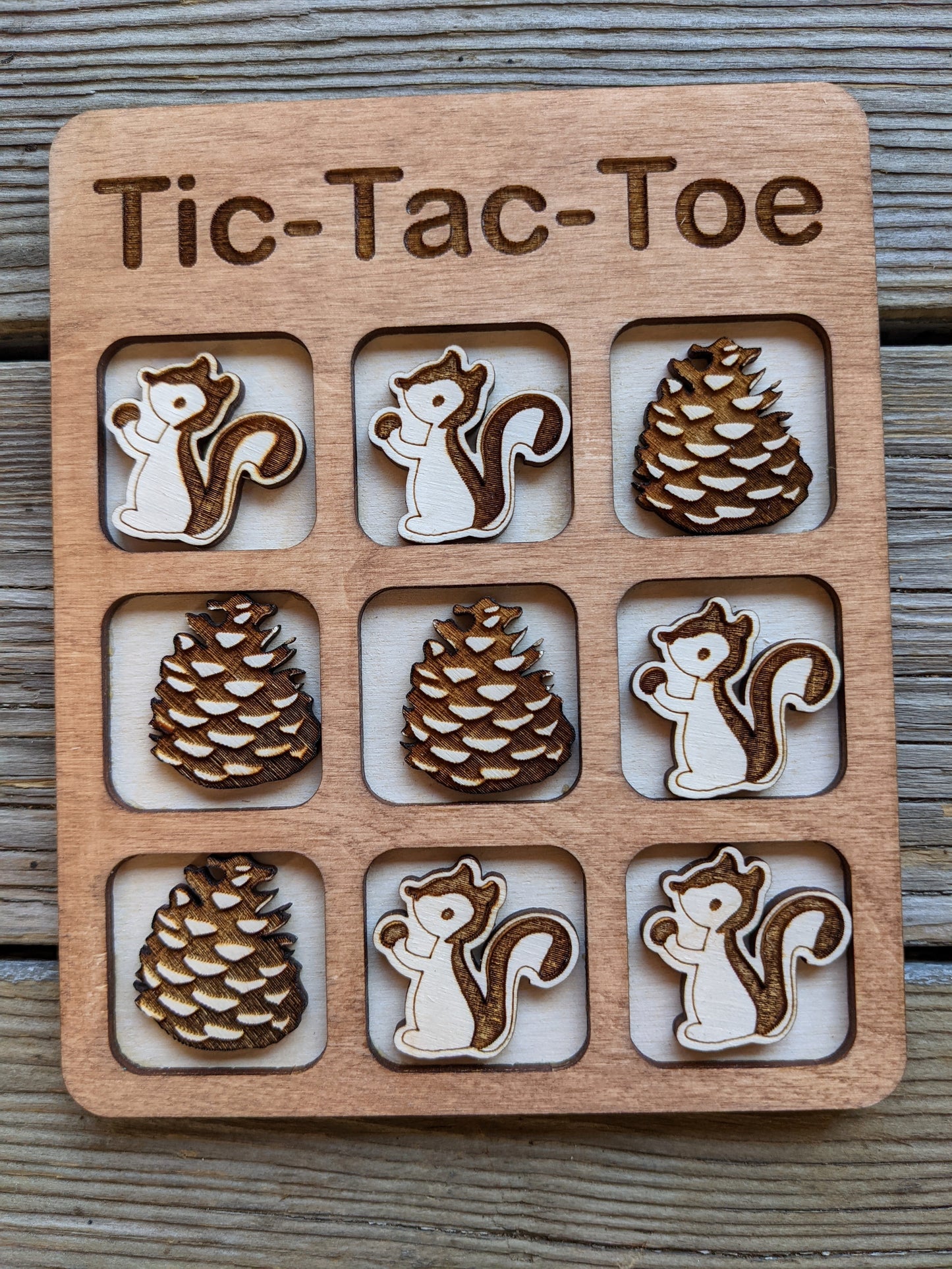 Personalized Tic Tac Toe Game game board 15.00