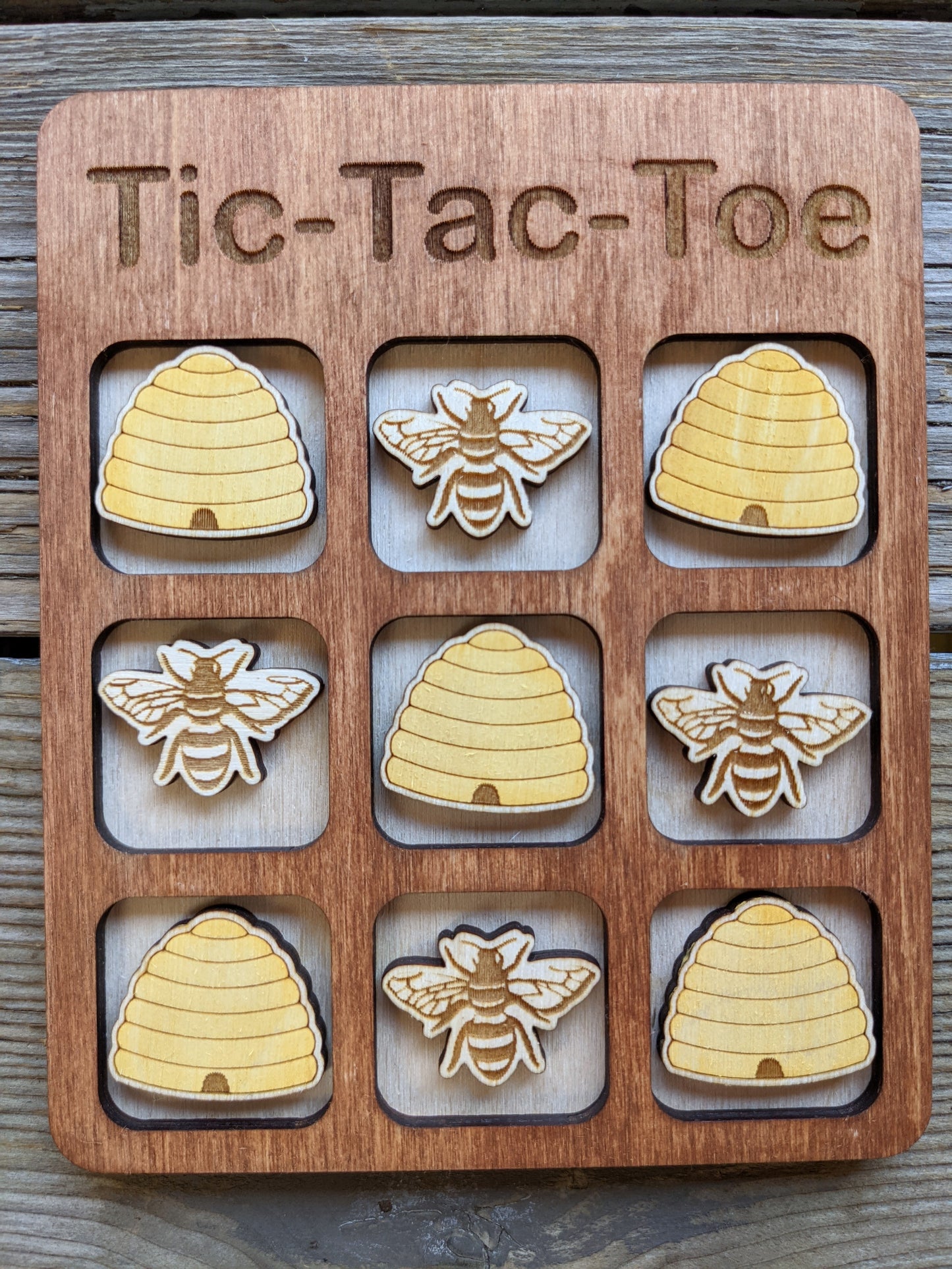 Personalized Tic Tac Toe Game game board 15.00