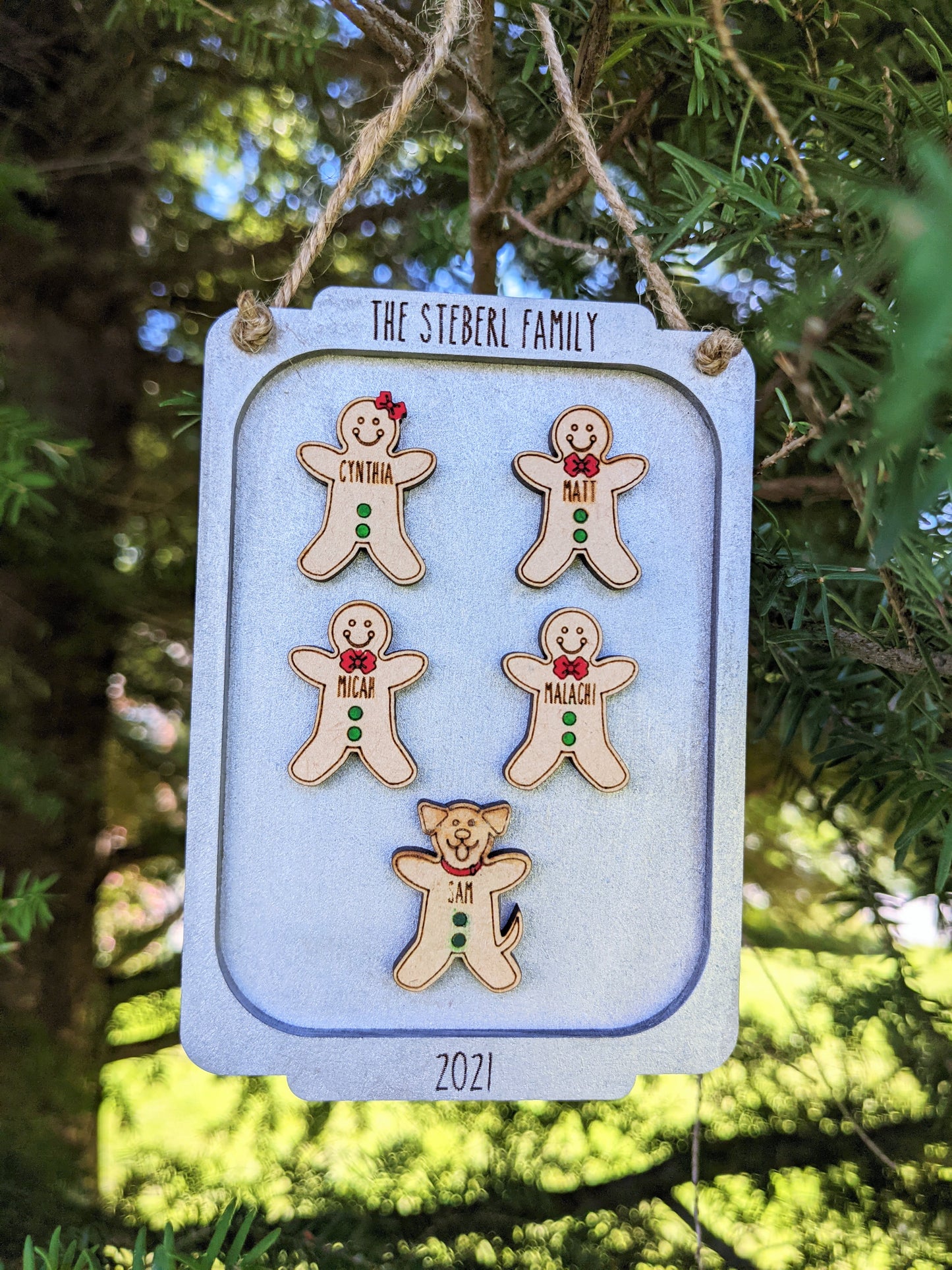 Personalized Gingerbread Family Ornament Christmas Ornament 30.00