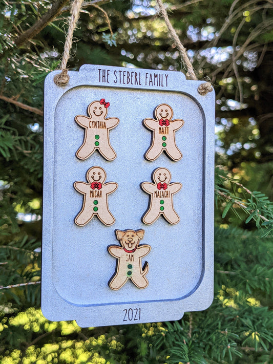 Personalized Gingerbread Family Ornament Christmas Ornament 30.00