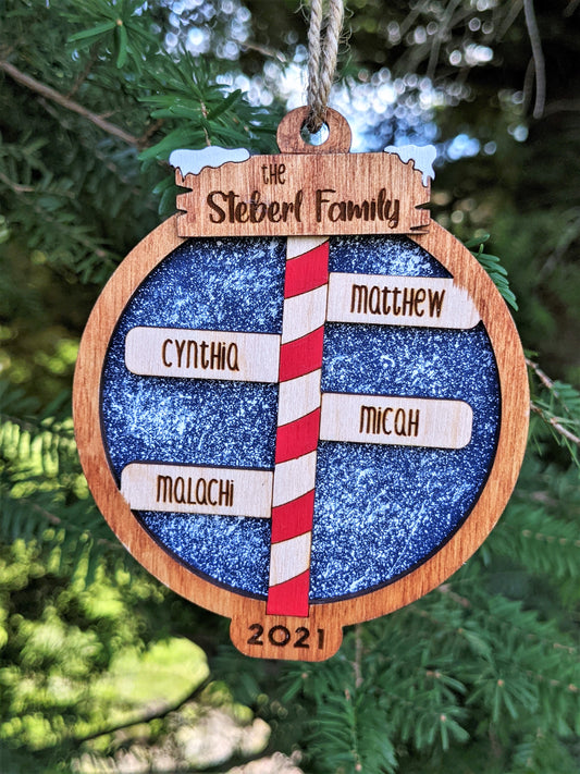 Personalized North Pole Family Ornament Christmas Ornament 35.00