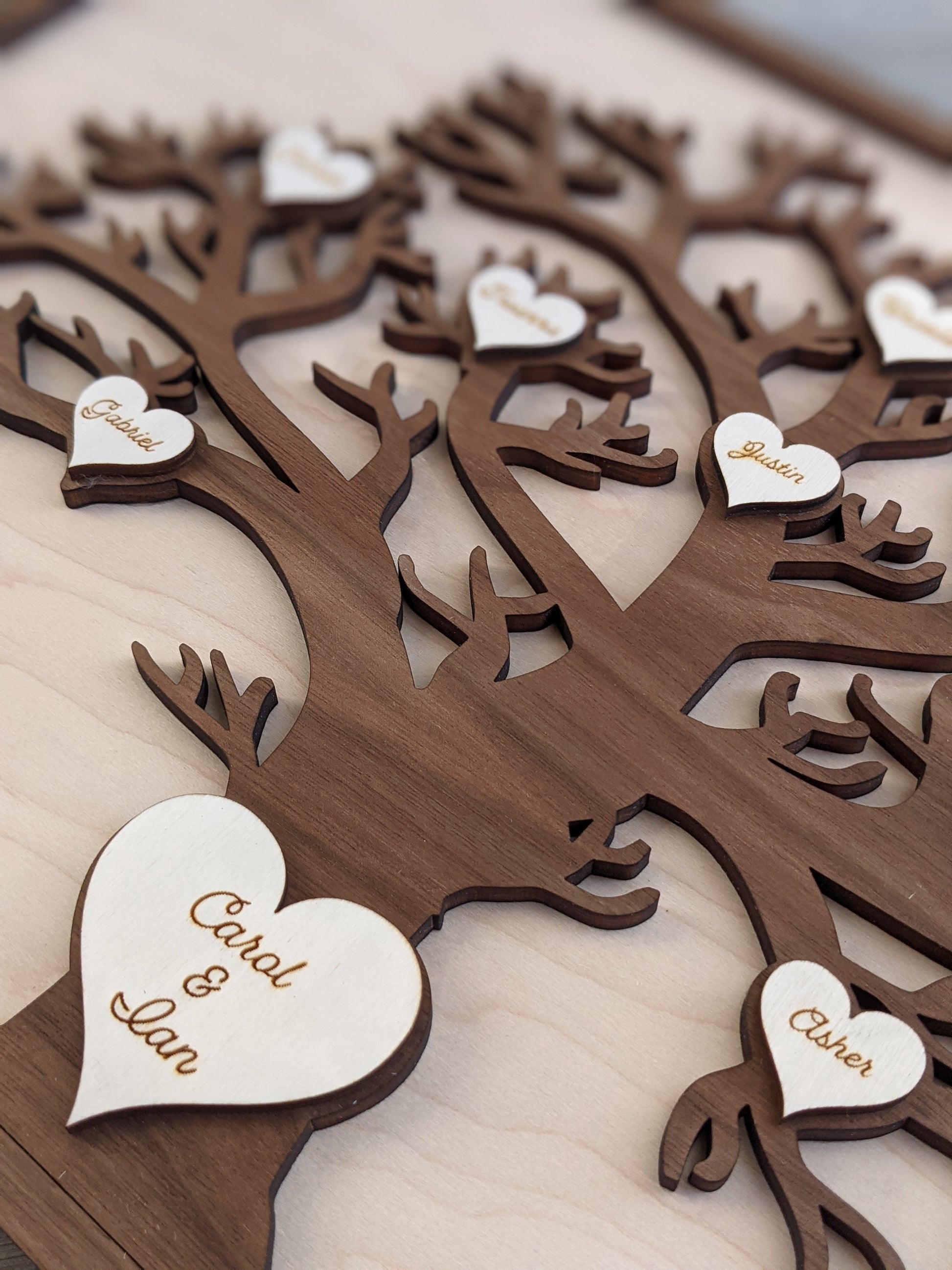 Personalized Wooden Family Tree Sign  60.00