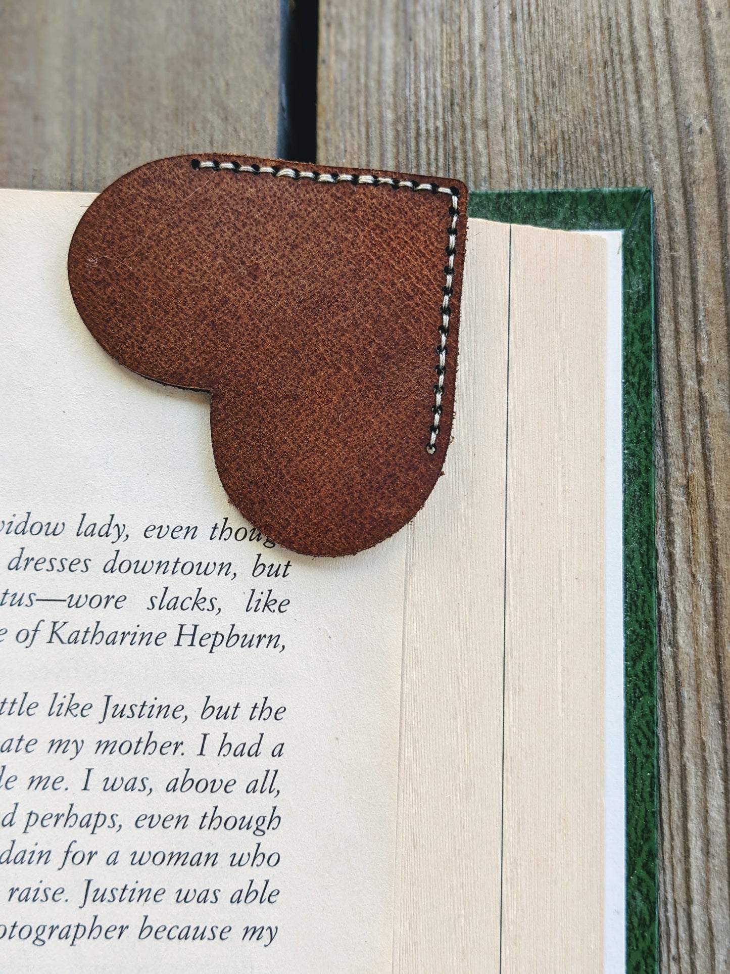 Heart Shaped Leather Bookmark