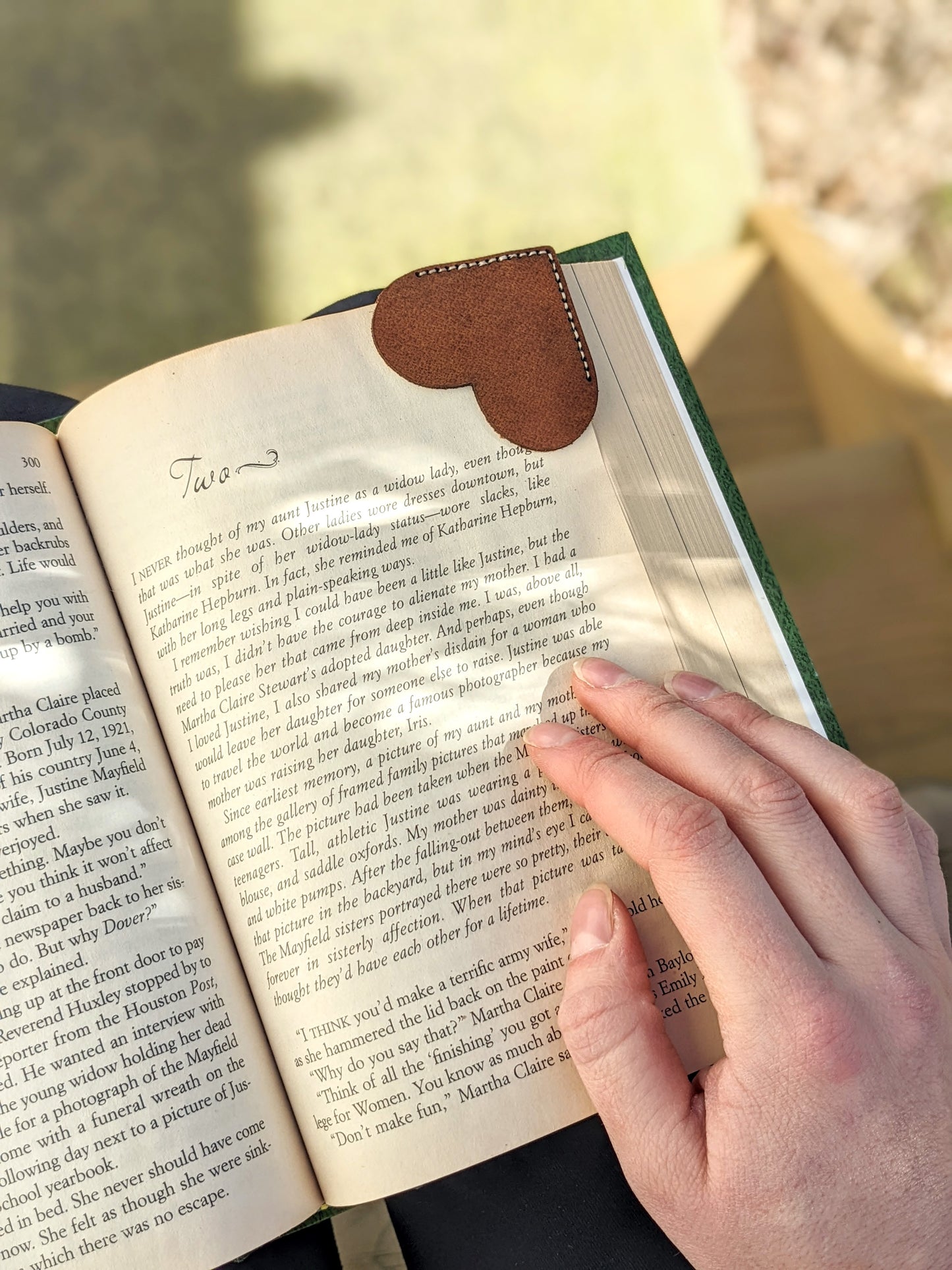 Heart Shaped Leather Bookmark