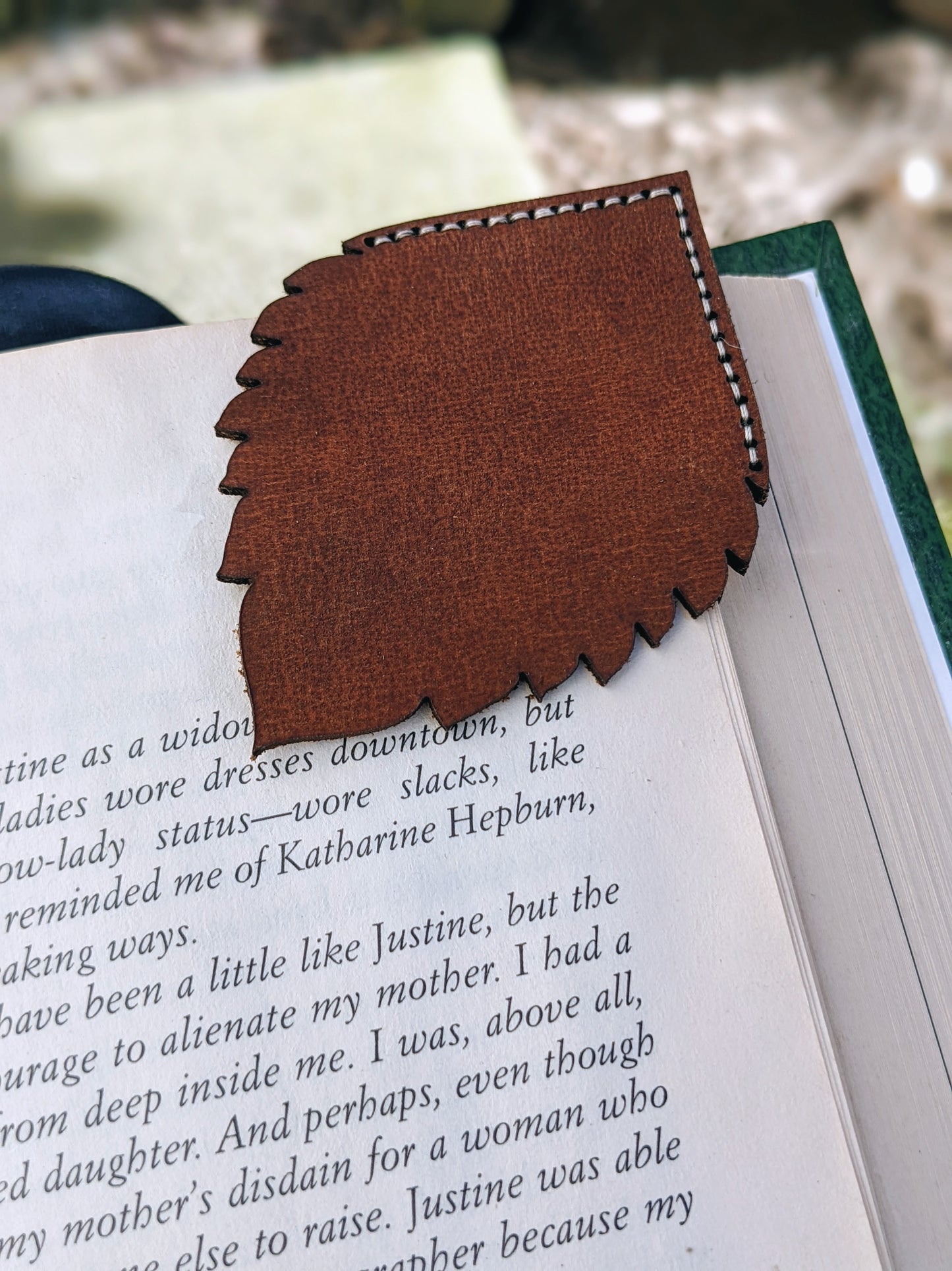 Alder Leaf Leather Bookmark Bookmark 12.00