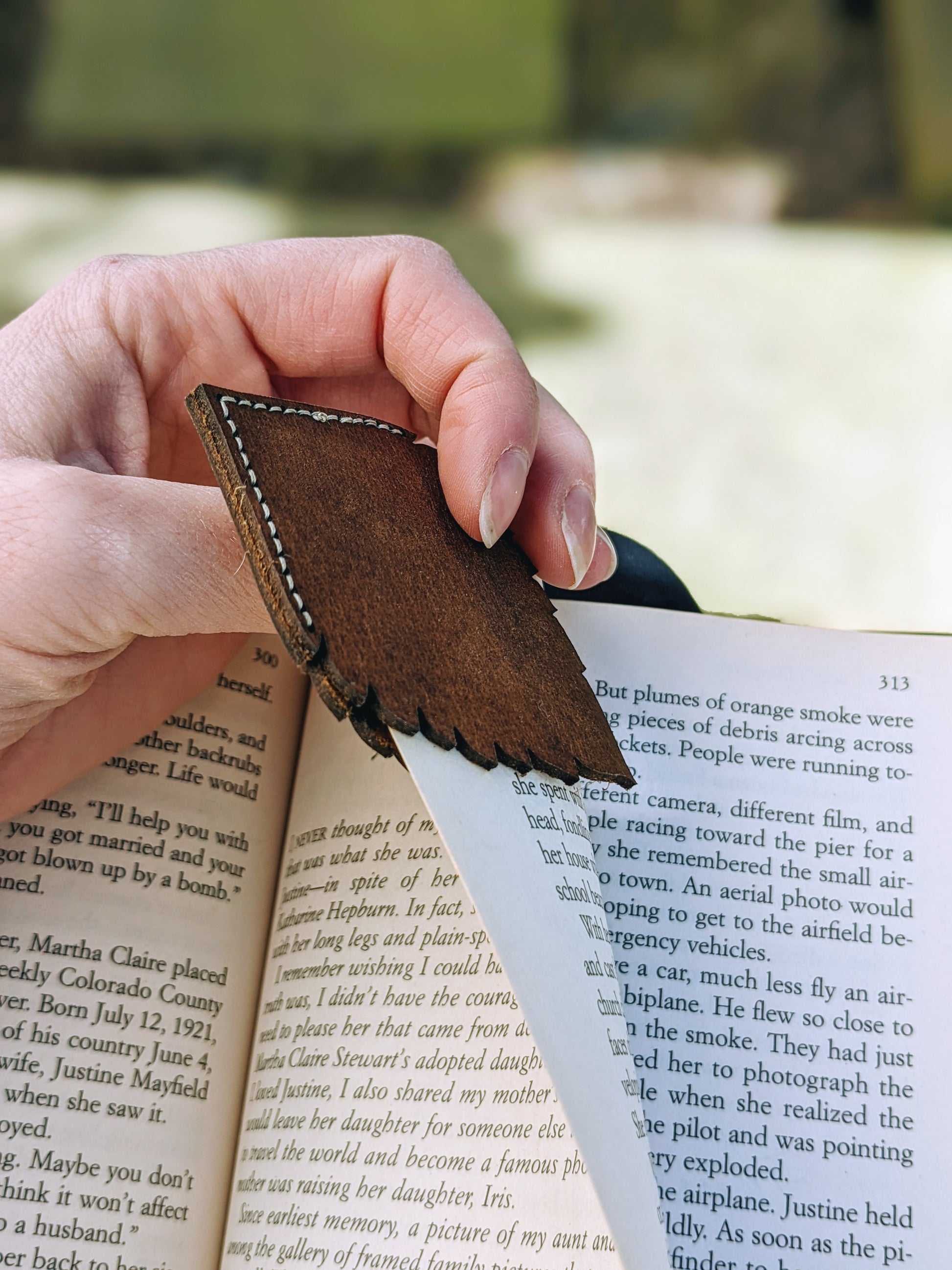 Alder Leaf Leather Bookmark Bookmark 12.00