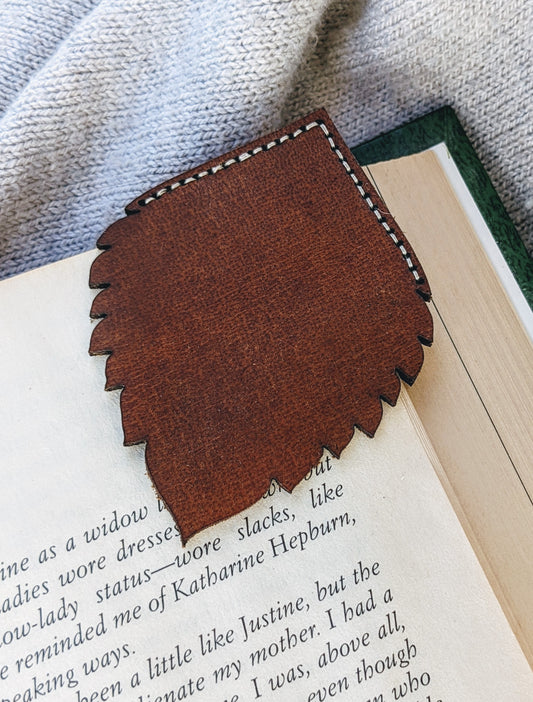 Alder Leaf Leather Bookmark Bookmark 12.00