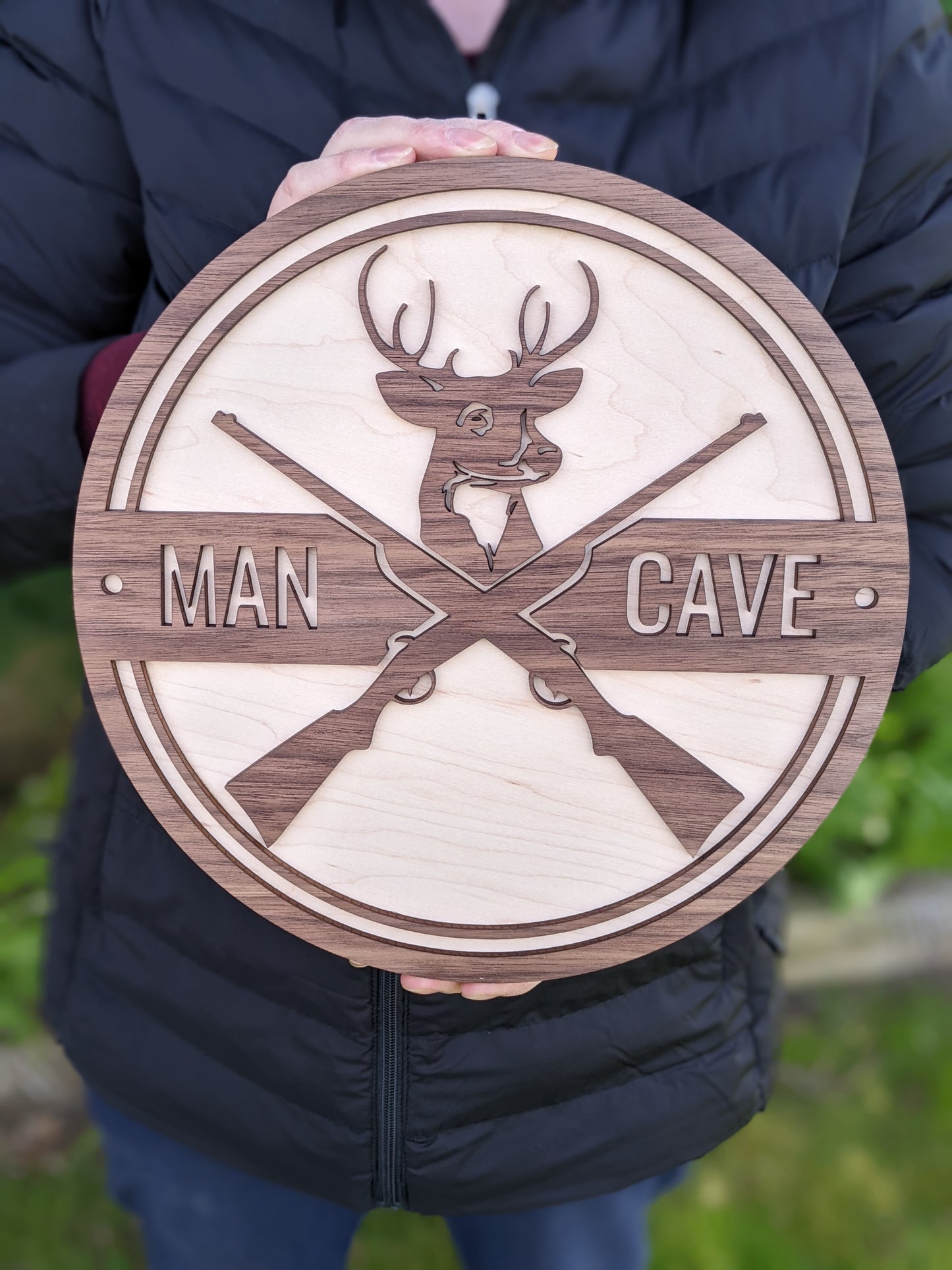 Wooden Hunting Themed Man Cave Sign Artwork 40.00