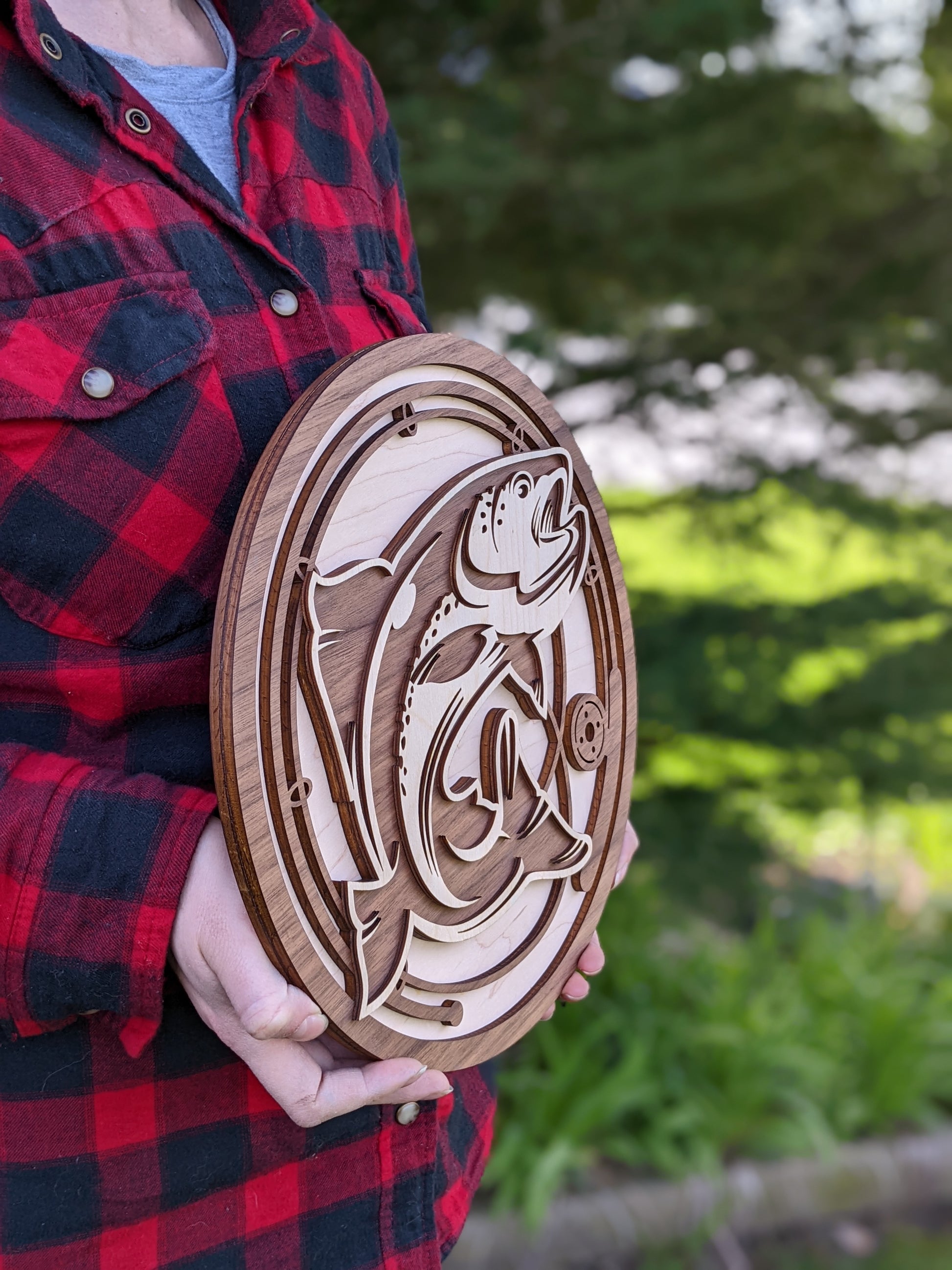 Wooden Fish Sign Artwork 40.00