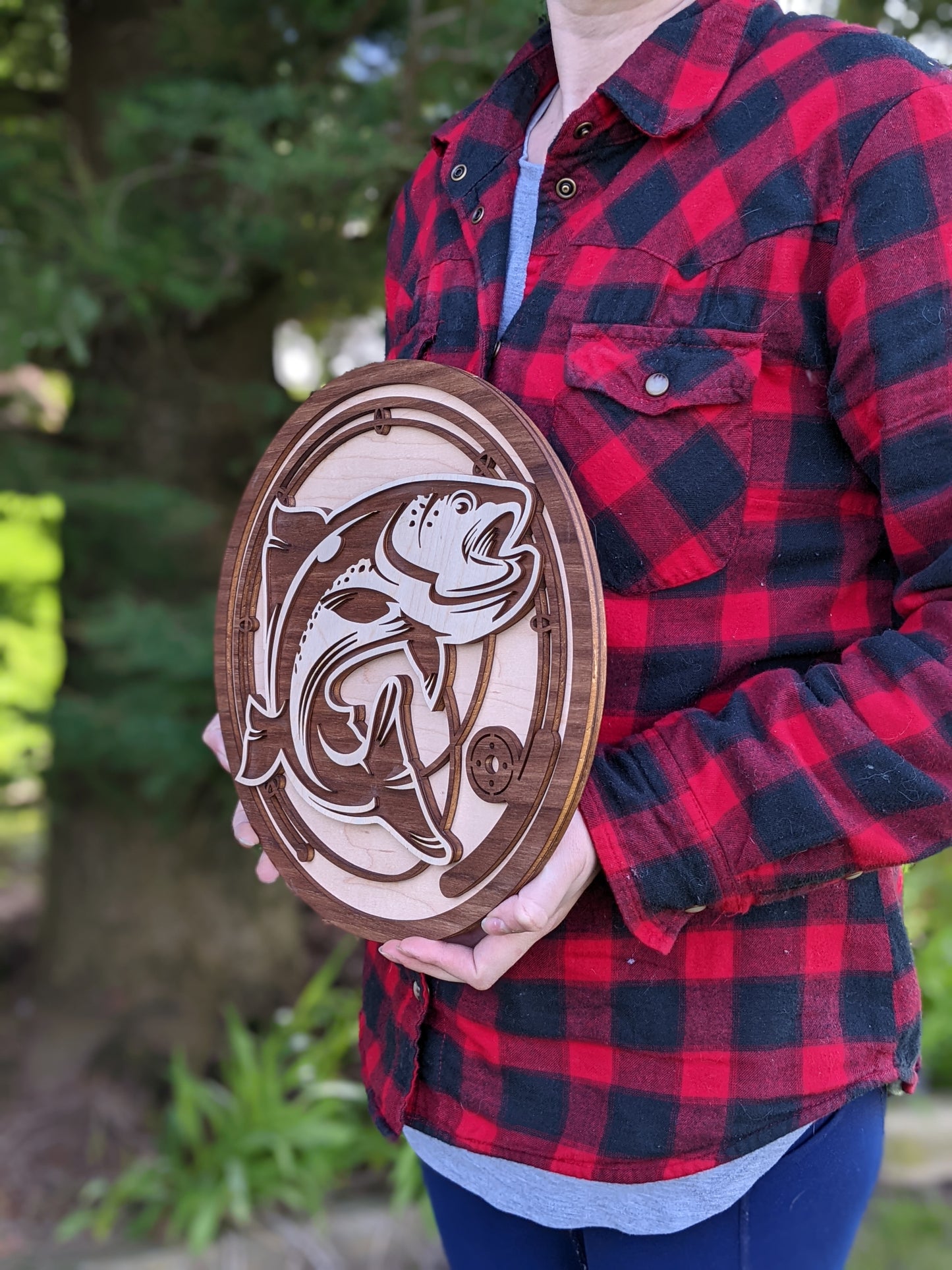 Wooden Fish Sign Artwork 40.00