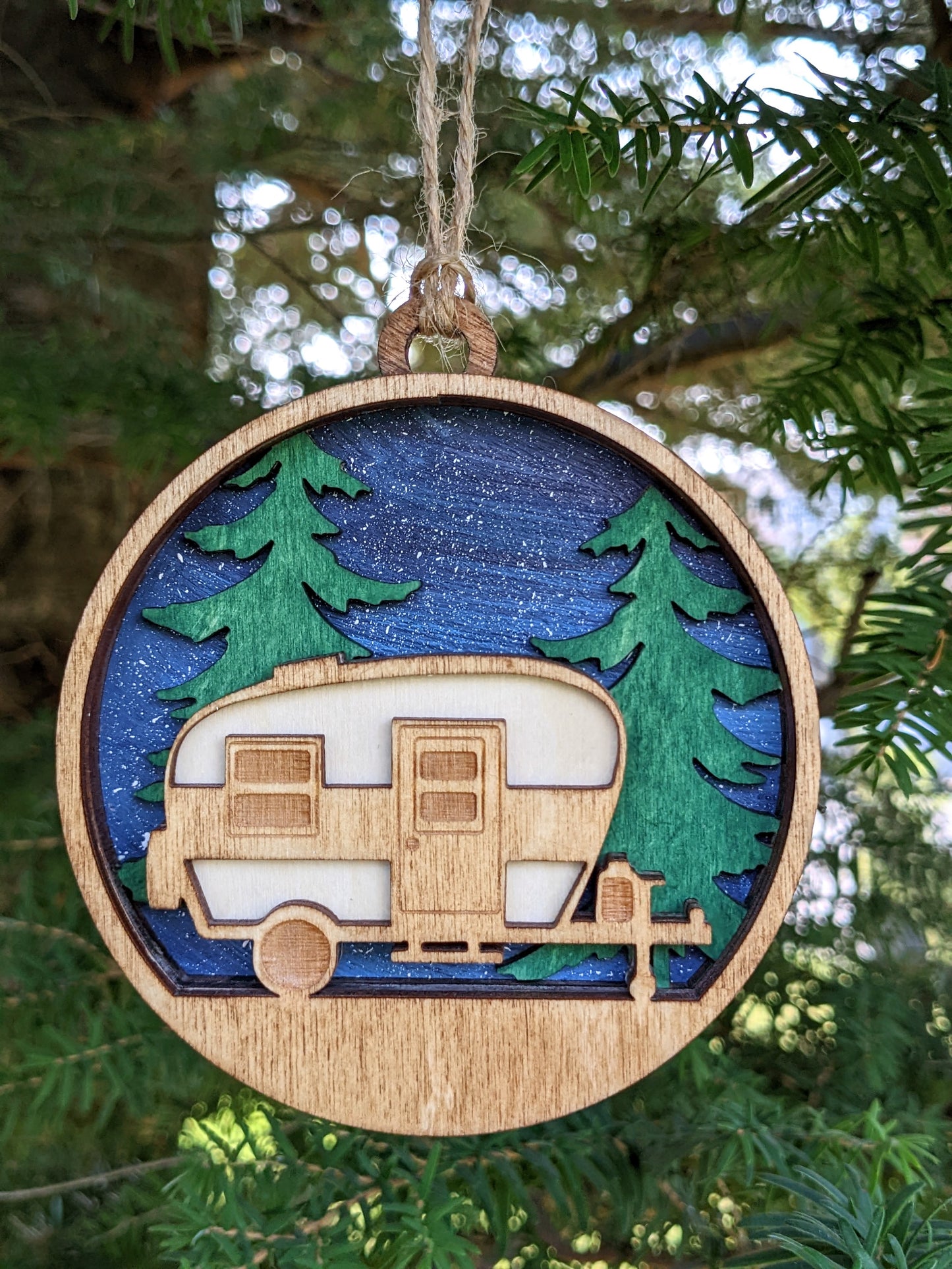 3D layered Camping Trailer Christmas Ornament Christmas Ornament 30.00