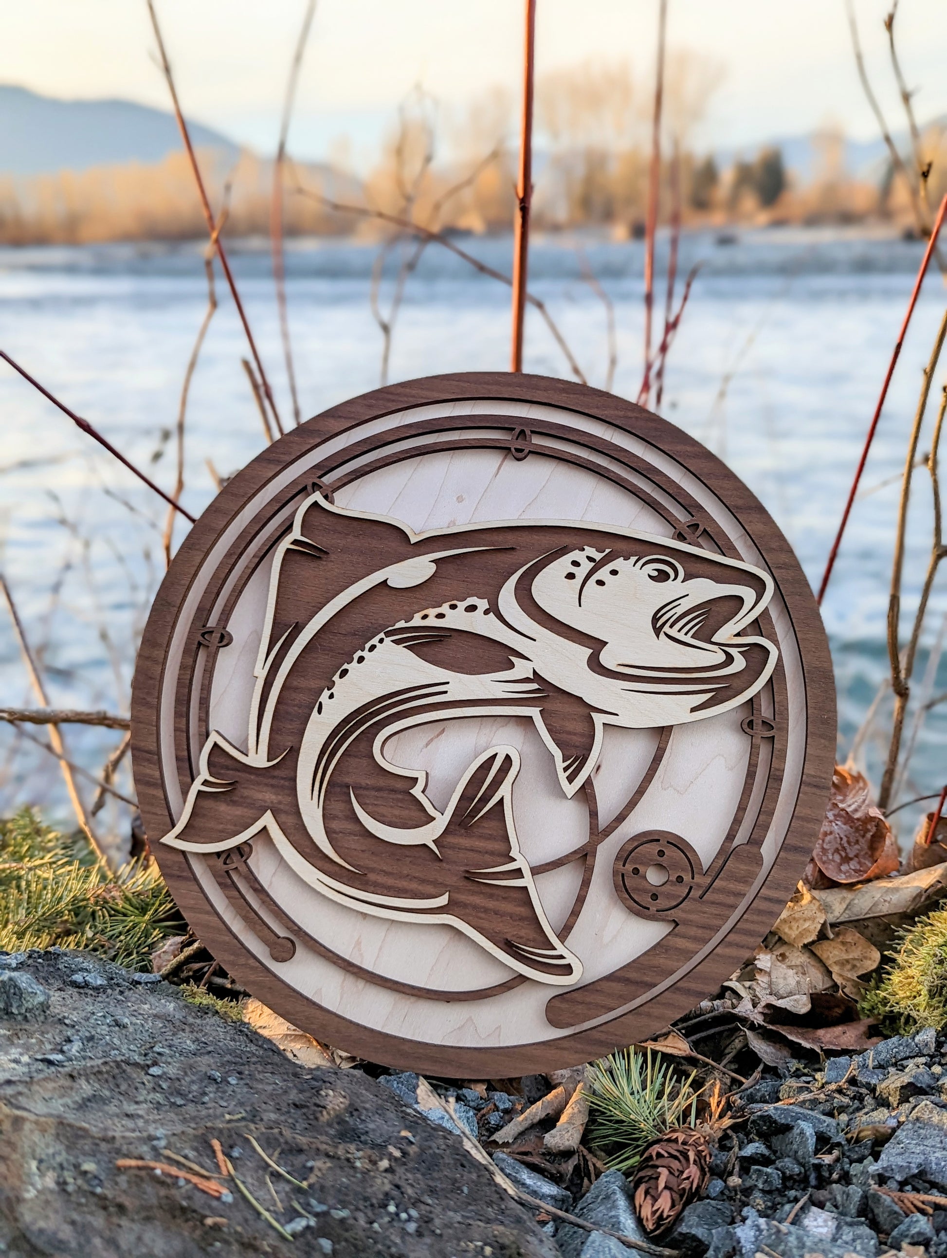Wooden Fish Sign – Birch & Blaze