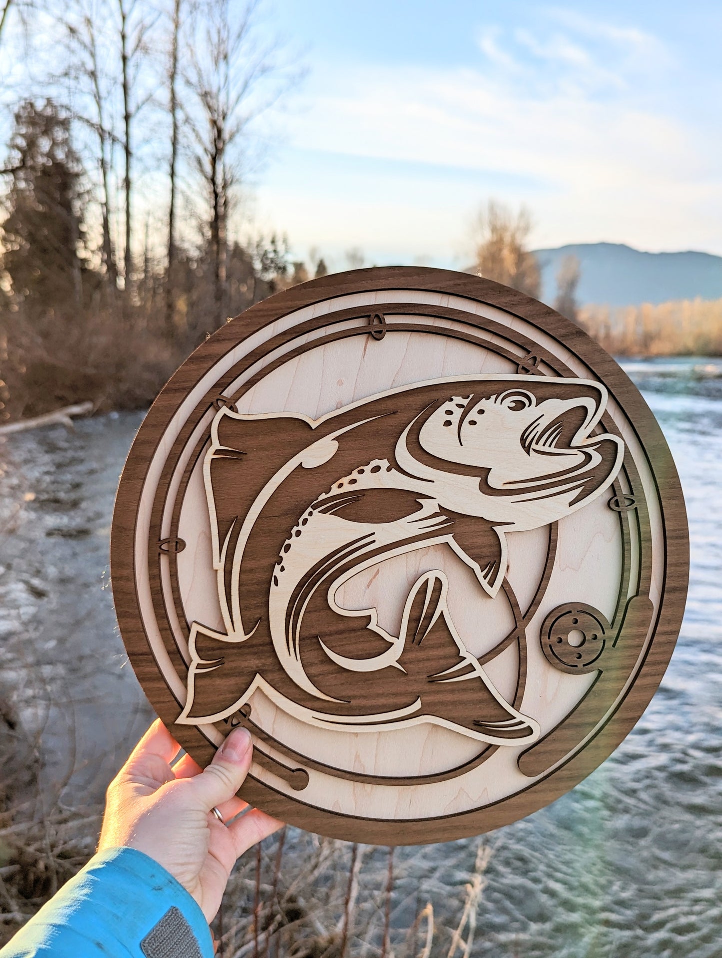 Wooden Fish Sign
