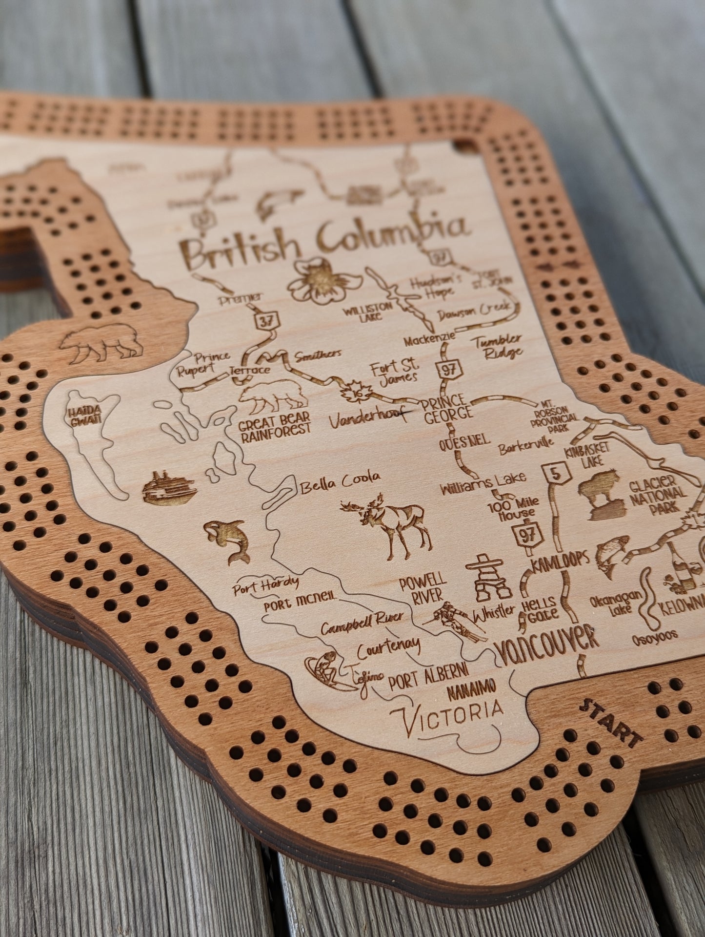 British Columbia Cribbage Board